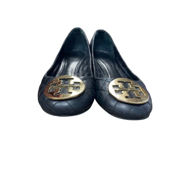 Tory Burch Womans Black Leather quilted 2.5" Slip on heels Sz 6 SKU 9532 - Picture 11 of 14
